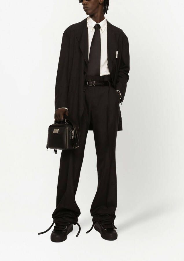 Dolce & Gabbana Pantalon van katoen-zijde Zwart