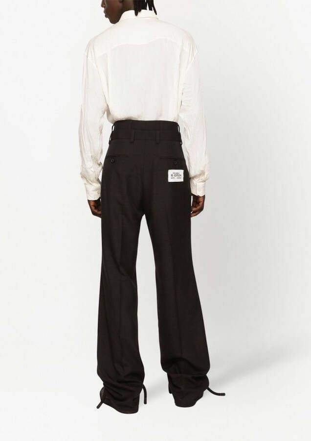 Dolce & Gabbana Pantalon van katoen-zijde Zwart