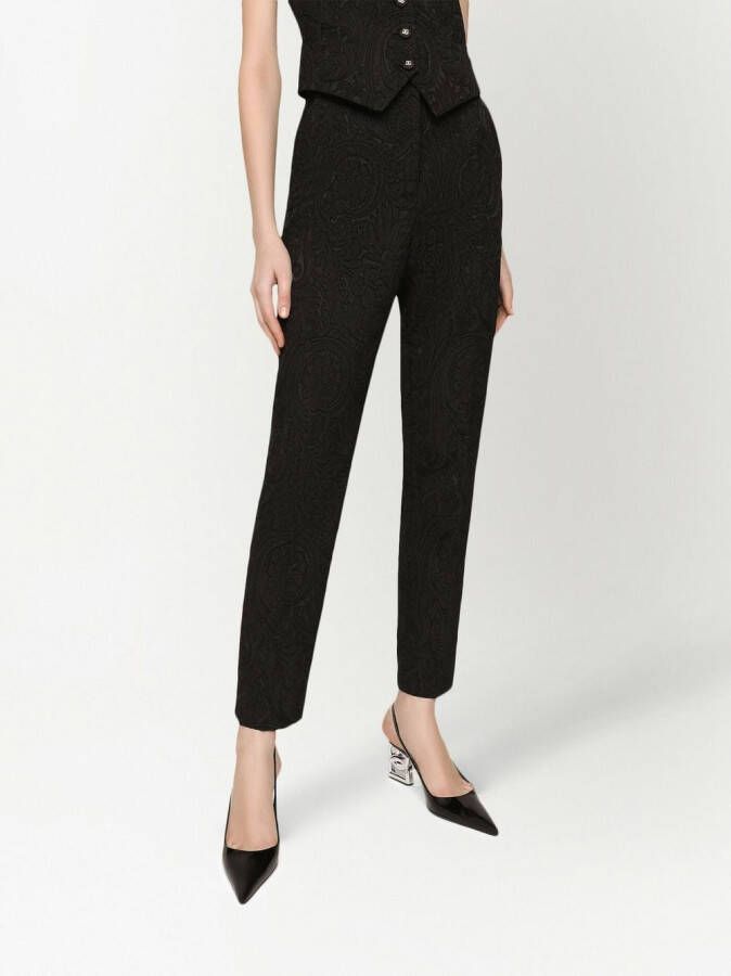 Dolce & Gabbana Broek met jacquard Zwart