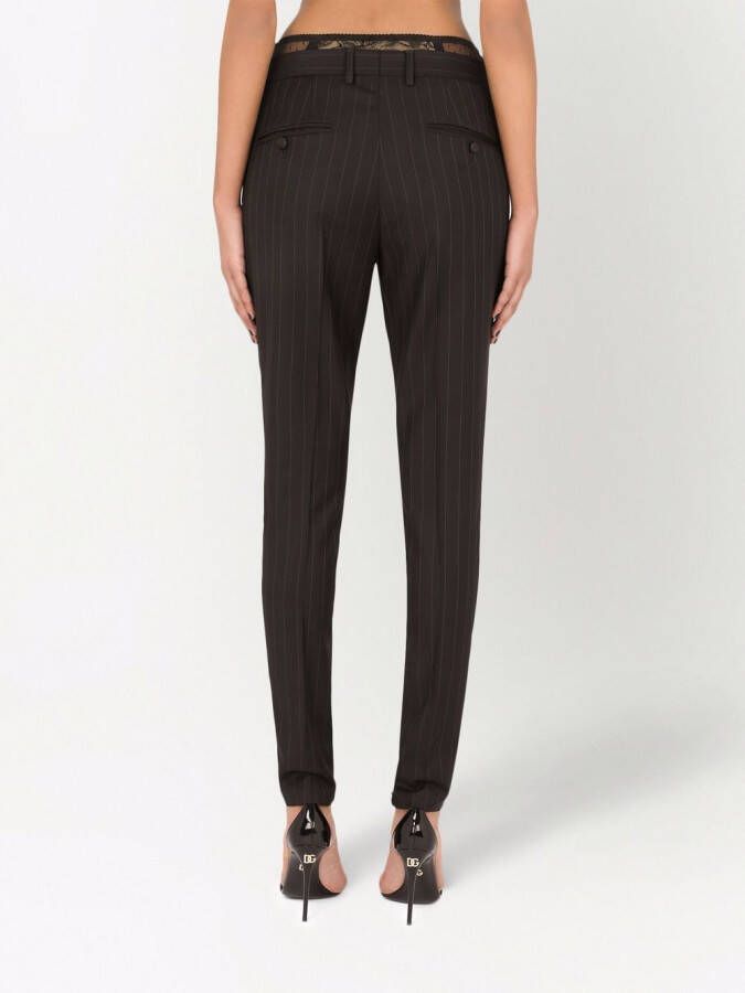 Dolce & Gabbana Pantalon met krijtstreep Zwart