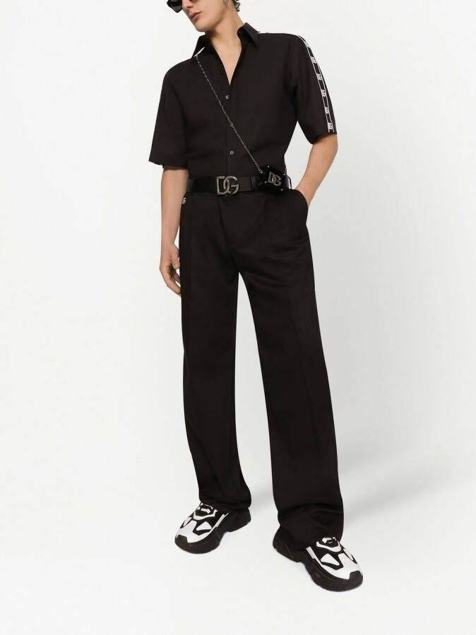 Dolce & Gabbana Broek met logopatch Zwart