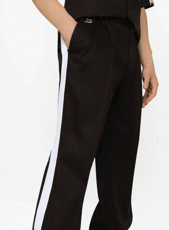 Dolce & Gabbana Broek met logopatch Zwart