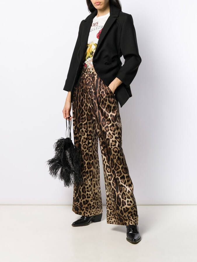 Dolce & Gabbana Broek met luipaardprint Beige