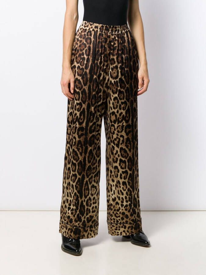 Dolce & Gabbana Broek met luipaardprint Beige