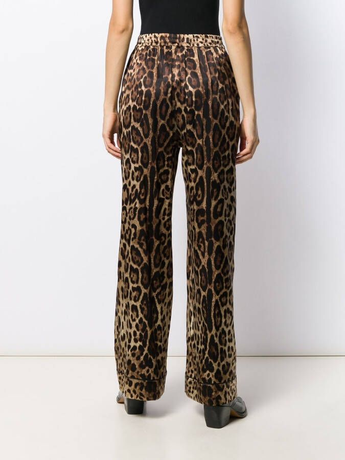 Dolce & Gabbana Broek met luipaardprint Beige