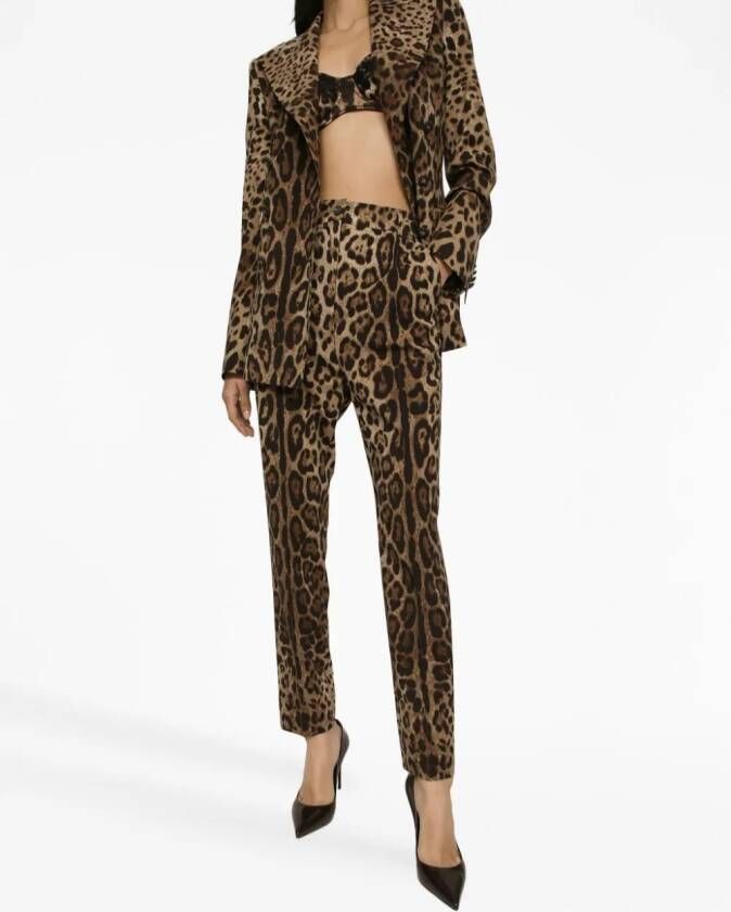 Dolce & Gabbana Broek met luipaardprint Bruin