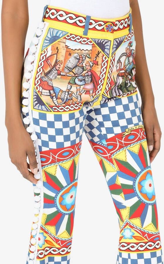 Dolce & Gabbana Cropped broek met print Wit