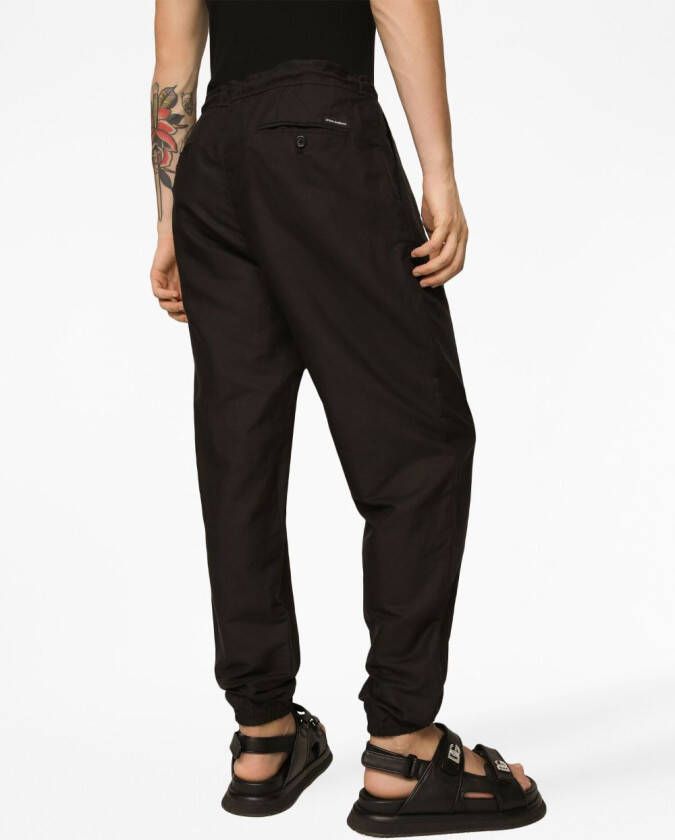 Dolce & Gabbana Broek met trekkoordtaille Zwart