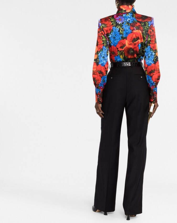 Dolce & Gabbana Broek met wijde pijpen Zwart
