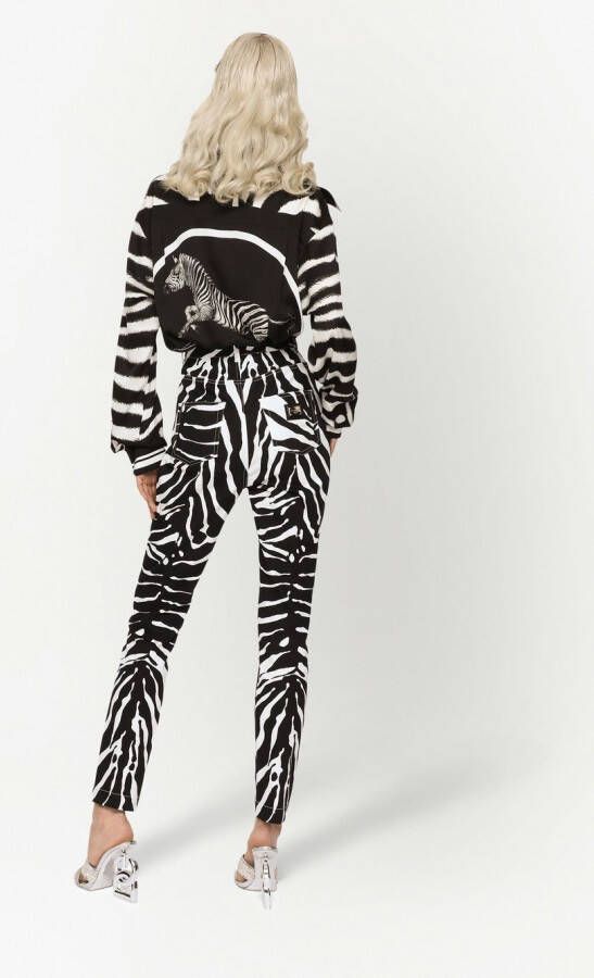 Dolce & Gabbana Broek met zebraprint Zwart