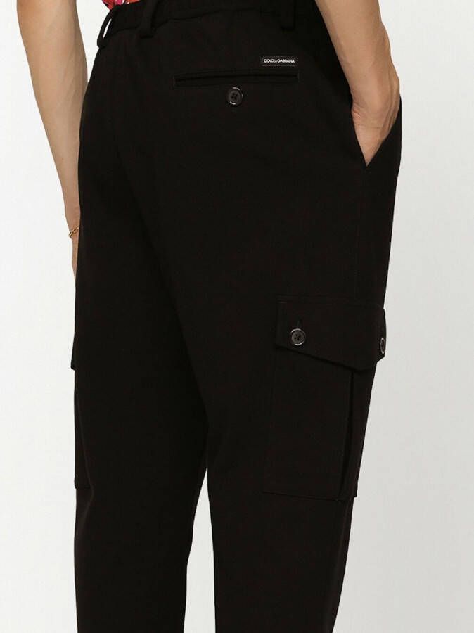 Dolce & Gabbana Jersey cargo broek Zwart