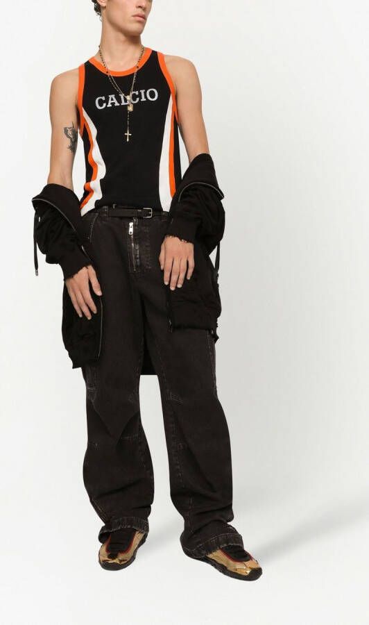 Dolce & Gabbana Katoenen geverfde cargo broek Zwart