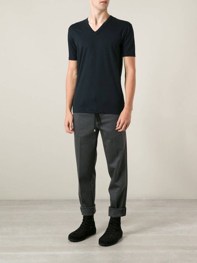 Dolce & Gabbana classic v-neck T-shirt Zwart