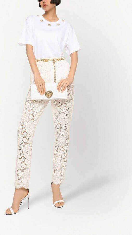 Dolce & Gabbana Devotion gewatteerde schoudertas Wit