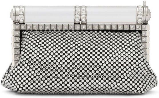 Dolce & Gabbana Clutch verfraaid met stras Grijs