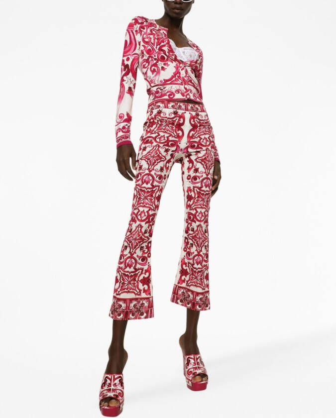 Dolce & Gabbana Cropped broek Rood