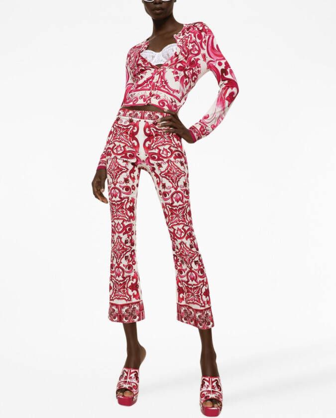Dolce & Gabbana Cropped broek Rood
