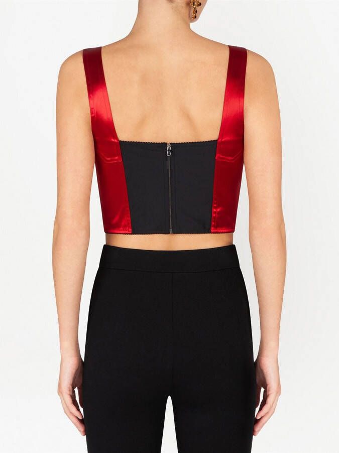 Dolce & Gabbana Cropped bustier Rood