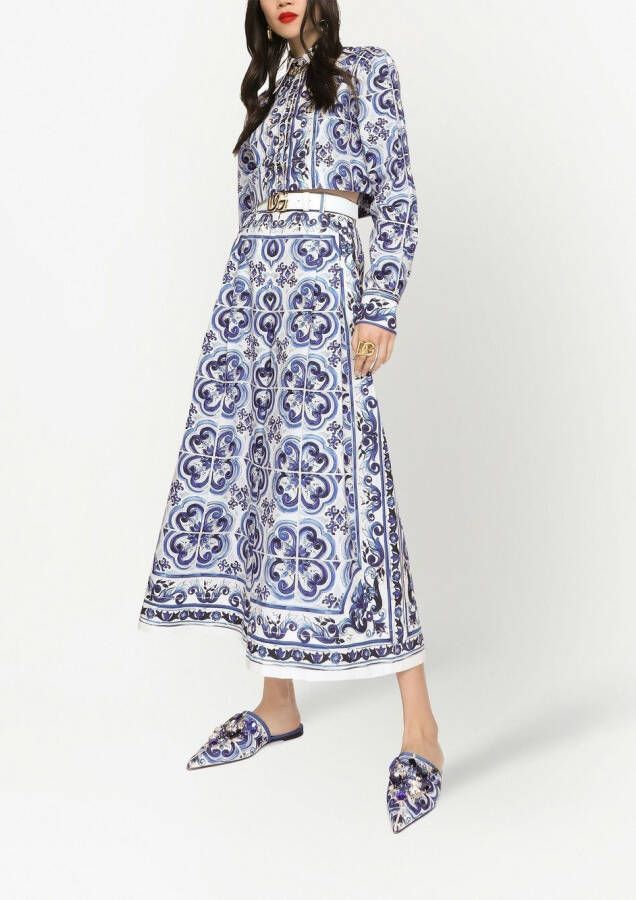 Dolce & Gabbana Cropped culotte Blauw