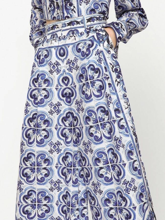 Dolce & Gabbana Cropped culotte Blauw