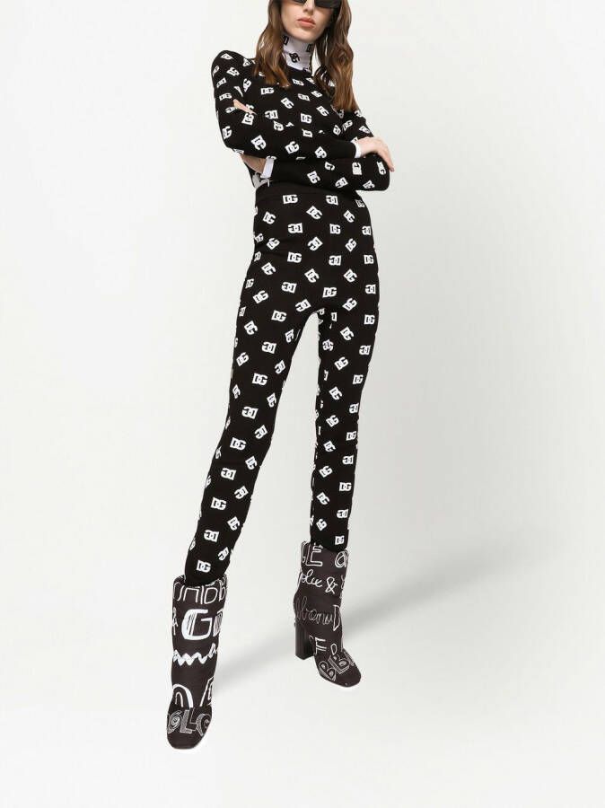 Dolce & Gabbana Trui met DG-logojacquard Zwart