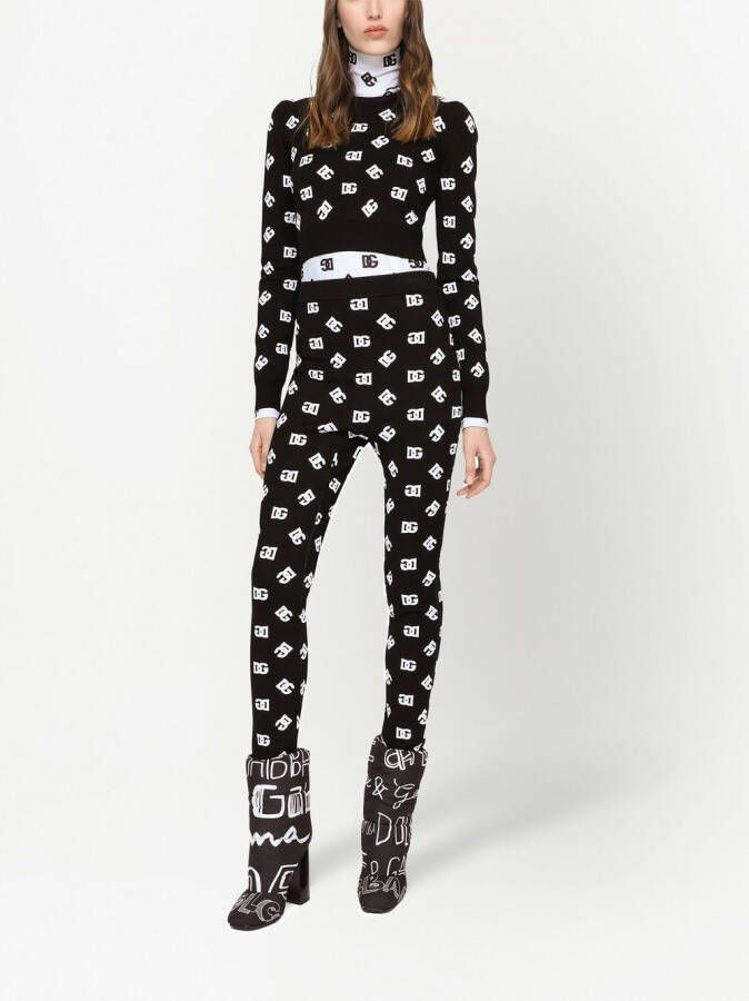 Dolce & Gabbana Trui met DG-logojacquard Zwart