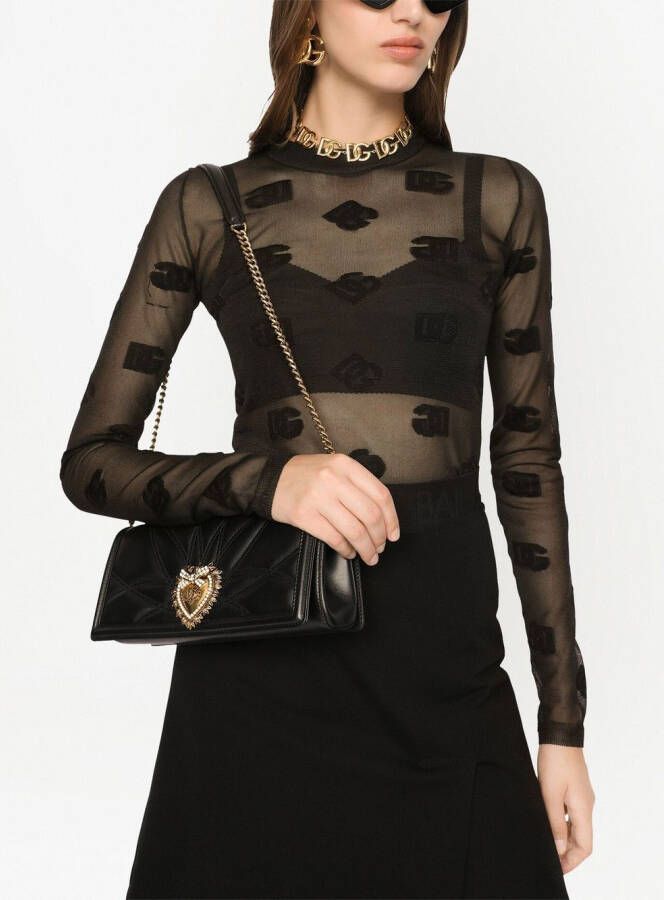 Dolce & Gabbana Devotion gewatteerde schoudertas Zwart