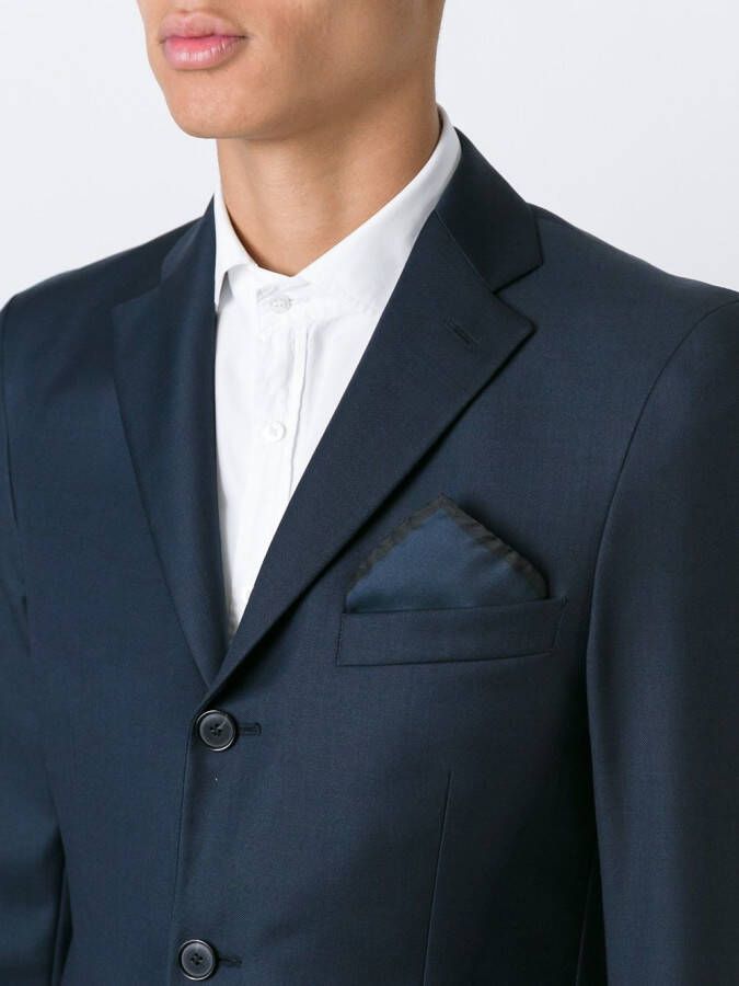 Dolce & Gabbana crown print pocket square Blauw