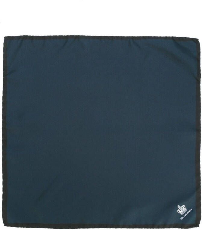 Dolce & Gabbana crown print pocket square Blauw