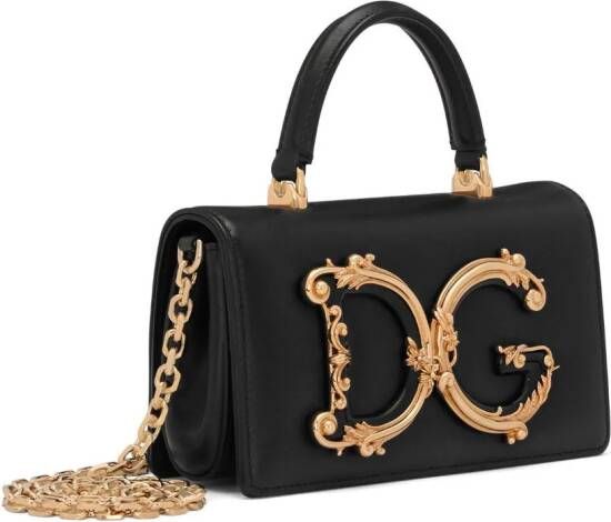 Dolce & Gabbana D&G Girls leren shopper Zwart