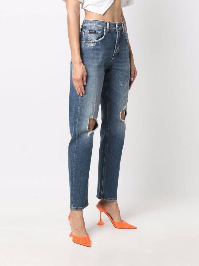 Dolce & Gabbana Gerafelde jeans Blauw