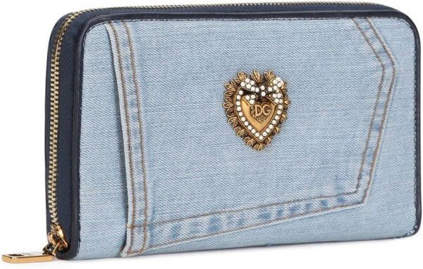 Dolce & Gabbana Denim portemonnee Blauw