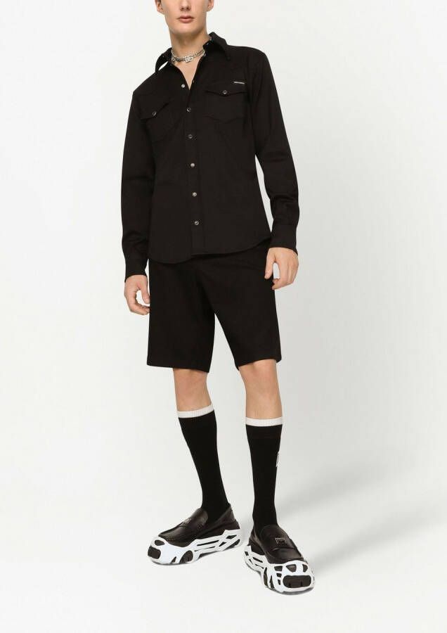 Dolce & Gabbana Shorts met logopatch Zwart