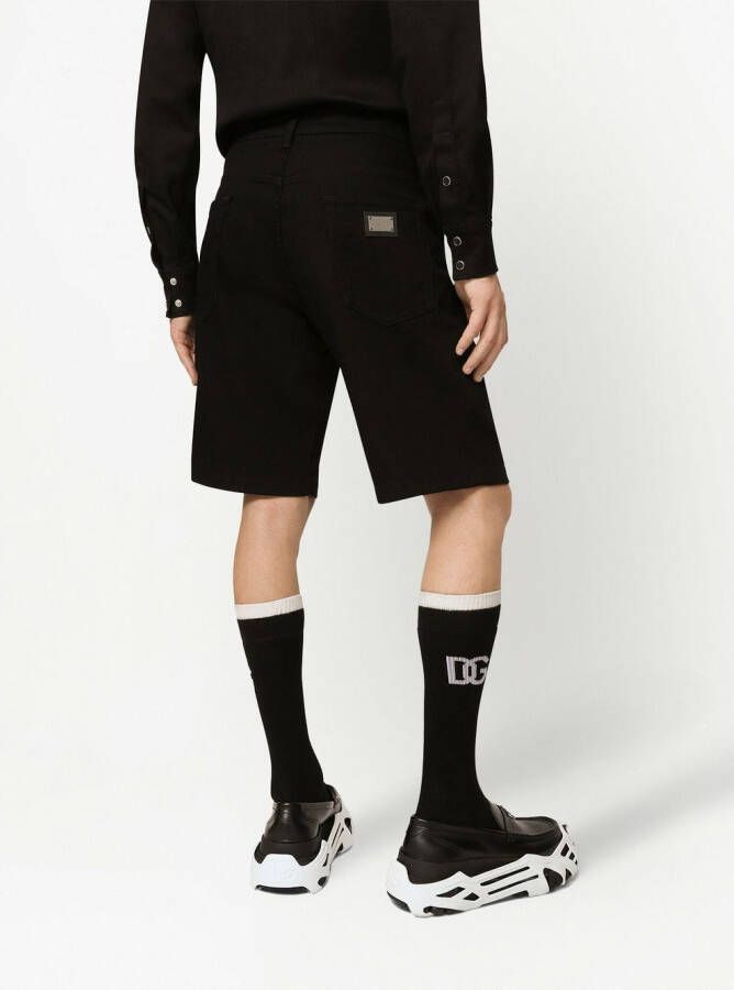 Dolce & Gabbana Shorts met logopatch Zwart