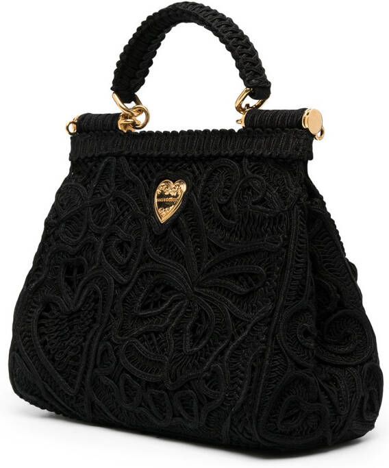 Dolce & Gabbana Devotion draagtas met kant Zwart