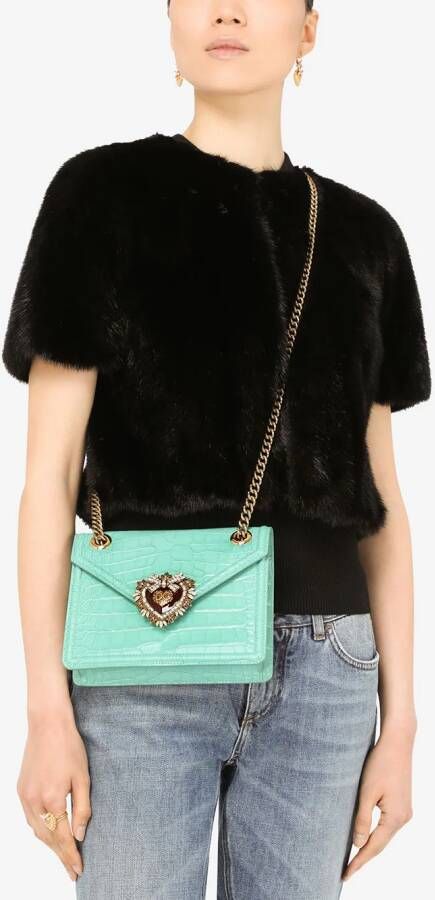 Dolce & Gabbana Devotion medium crssbodytas Groen