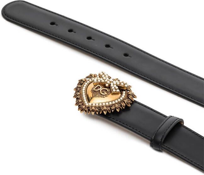 Dolce & Gabbana Devotion riem met gesp Zwart