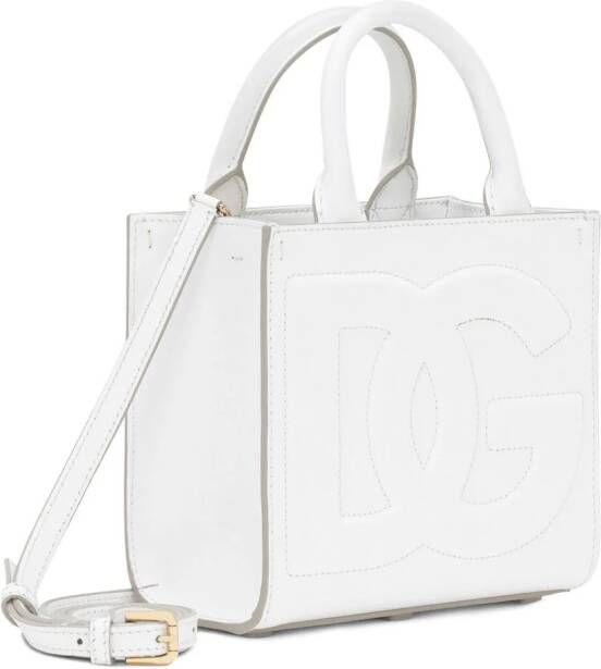 Dolce & Gabbana DG Daily leren shopper Wit