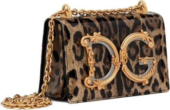 Dolce & Gabbana DG Girls crossbodytas met luipaardprint Zwart