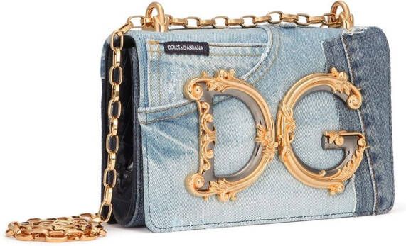 Dolce & Gabbana DG Girls crossbodytas met patchwork Blauw