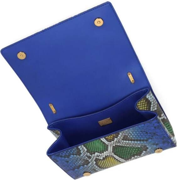 Dolce & Gabbana DG Girls crossbodytas met pythonleer-effect Blauw