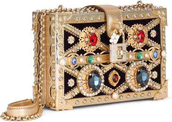 Dolce & Gabbana Dolce Box clutch met sieraden Goud