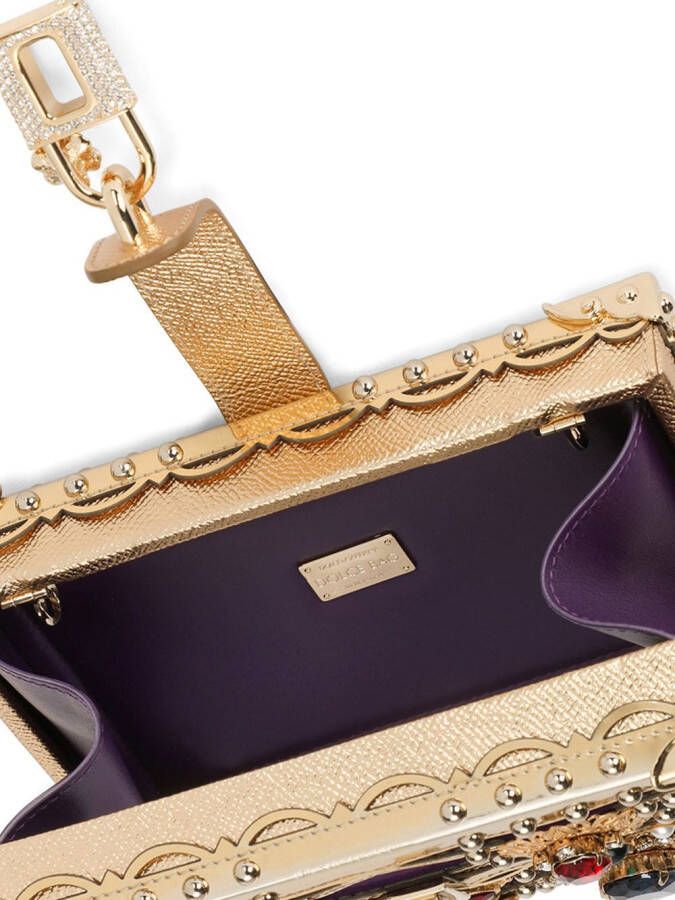 Dolce & Gabbana Dolce Box clutch met sieraden Goud