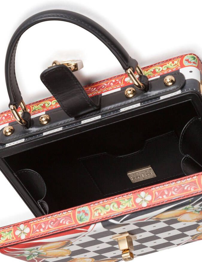 Dolce & Gabbana Dolce Box Carretto shopper met print en handgreep Wit