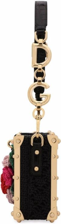 Dolce & Gabbana Dolce Box raffia tas met handgreep Zwart