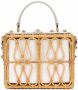 Dolce & Gabbana Dolce Box rieten tas met handgreep Bruin - Thumbnail 3