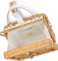 Dolce & Gabbana Dolce Box rieten tas met handgreep Bruin - Thumbnail 5