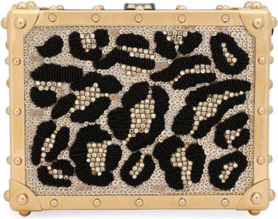 Dolce & Gabbana Satijnen Dolce Box tas met handgreep Beige