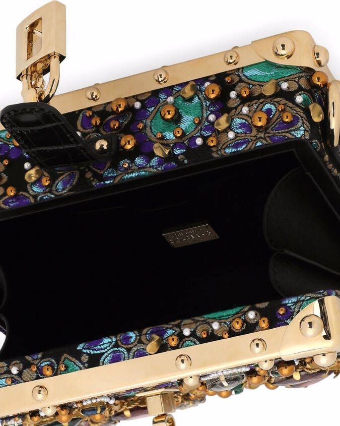 Dolce & Gabbana Dolce Box tas met handgreep en jacquard Zwart