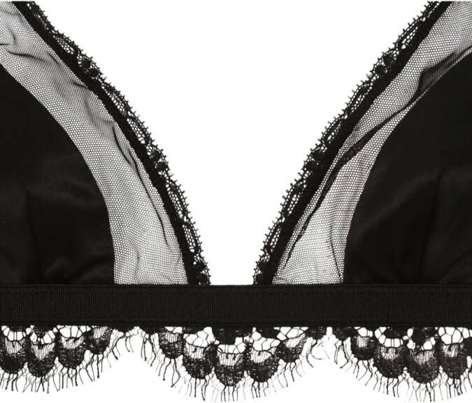 Dolce & Gabbana Semi-doorzichtige bh met kant Zwart
